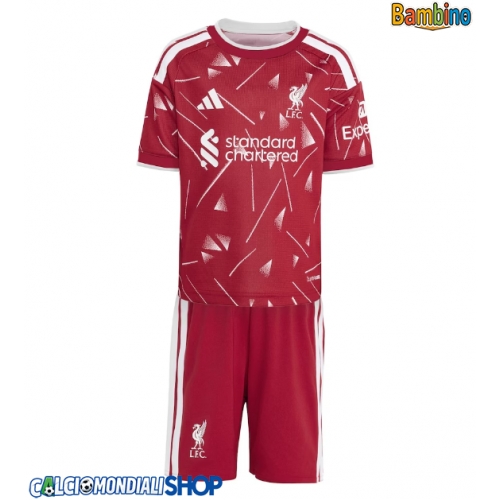 Maglie da calcio Liverpool Prima Maglia Bambino 2026-27 Manica Corta + Pantaloni corti)